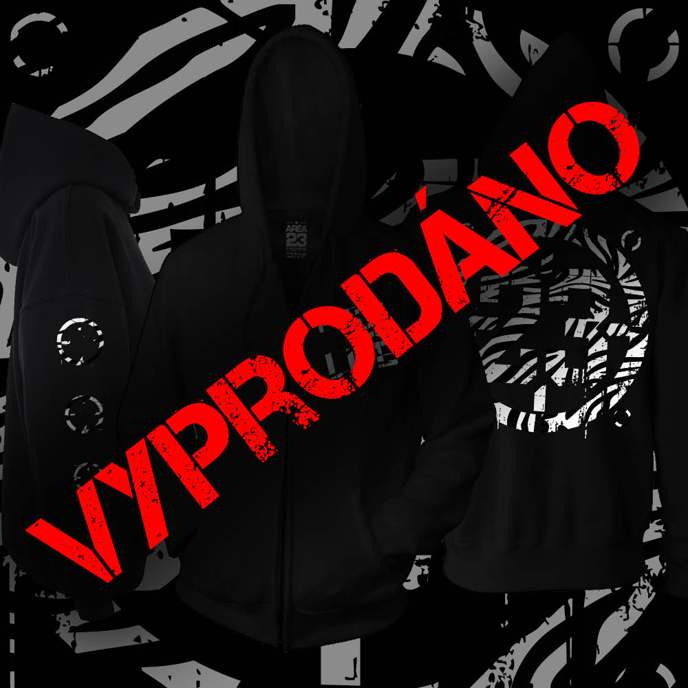 Unisex mikina se zipem zebra limitovaná edice